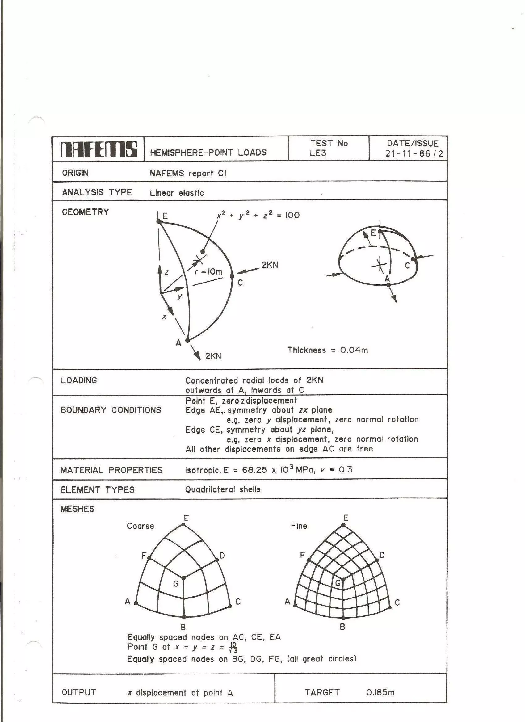 Nafems Benchmark - LE3 Free 3D model_0