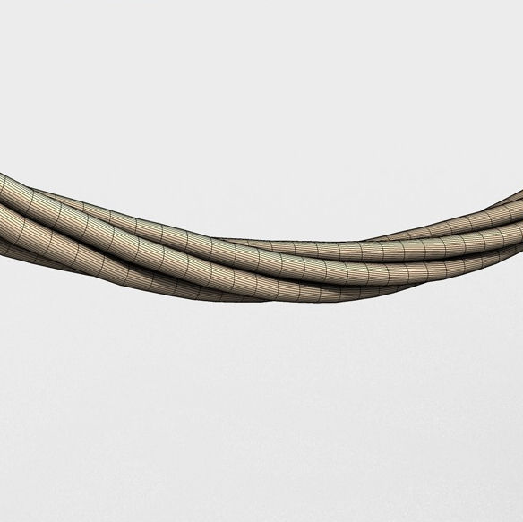 Rope Barrier HD 3D model_5