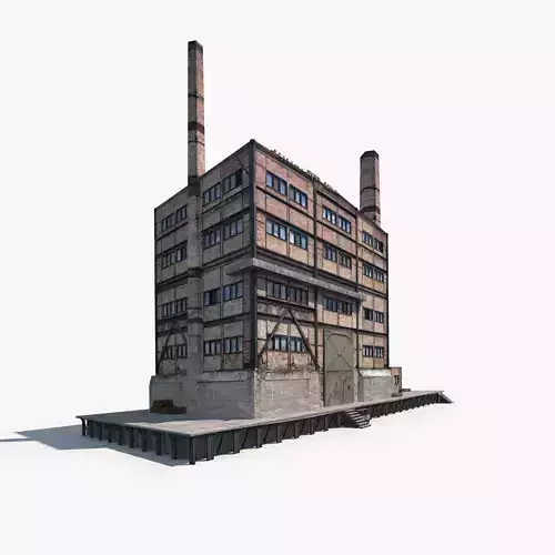 Abandoned Factory Building 149 Low-poly 3D model