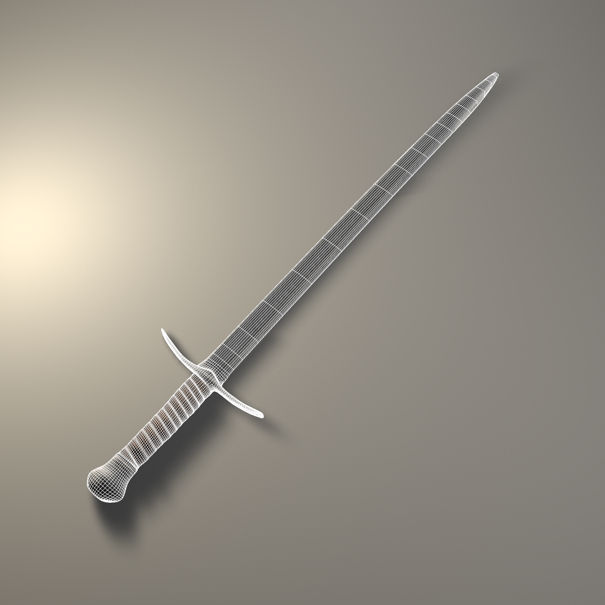 Medieval Sword Design 3D model_3