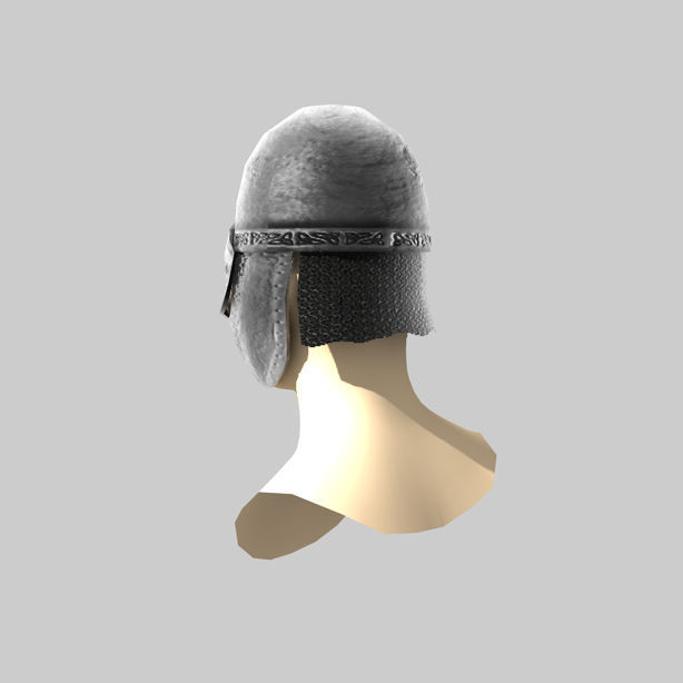 Medieval Helmet 3D model_1