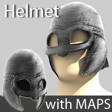 Medieval Helmet 3D model_3