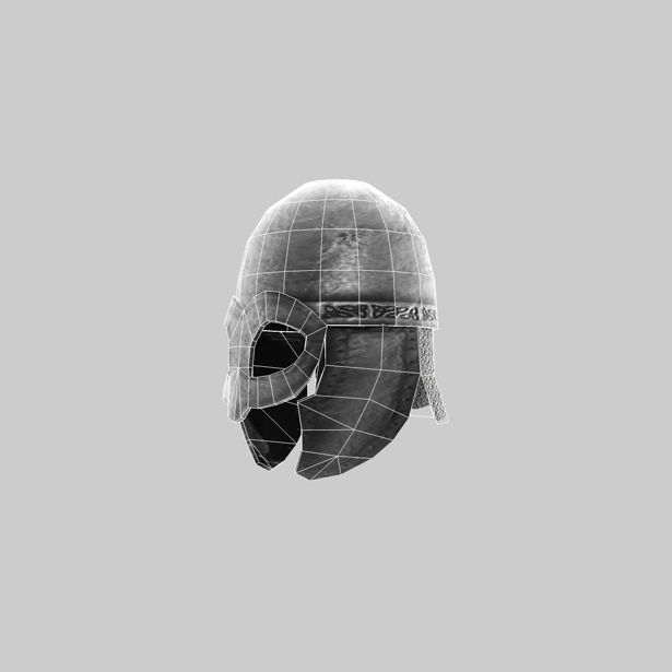 Medieval Helmet 3D model_2