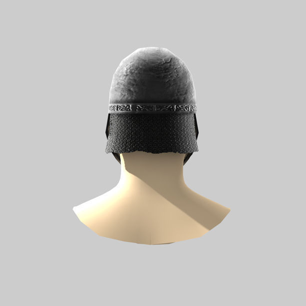 Medieval Helmet 3D model_4