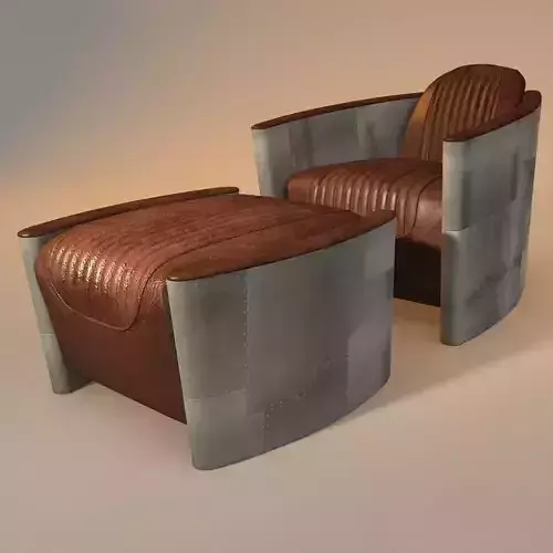 aviator chair and ottoman