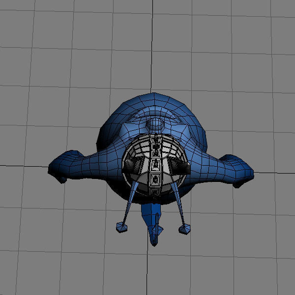 Monster with helmet Low-poly 3D model_4