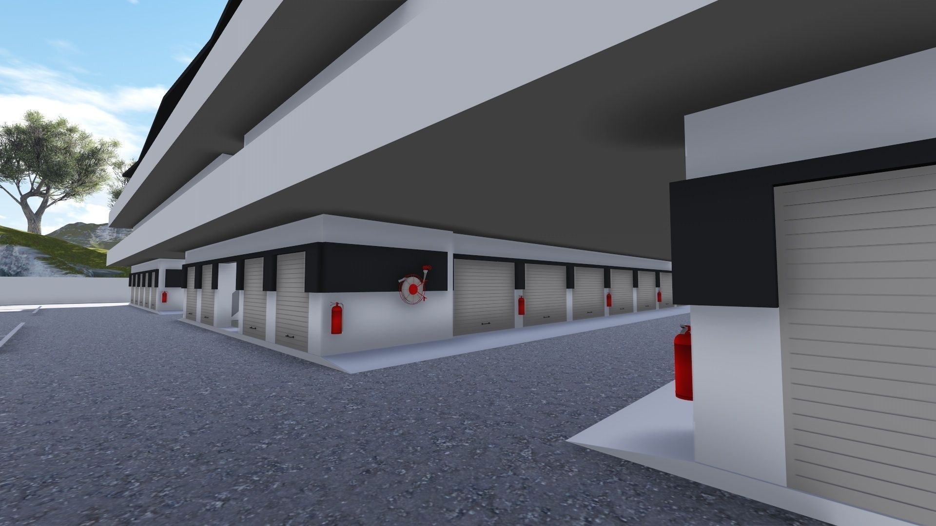 Storage Building or Excellent Game map Low-poly 3D model_6