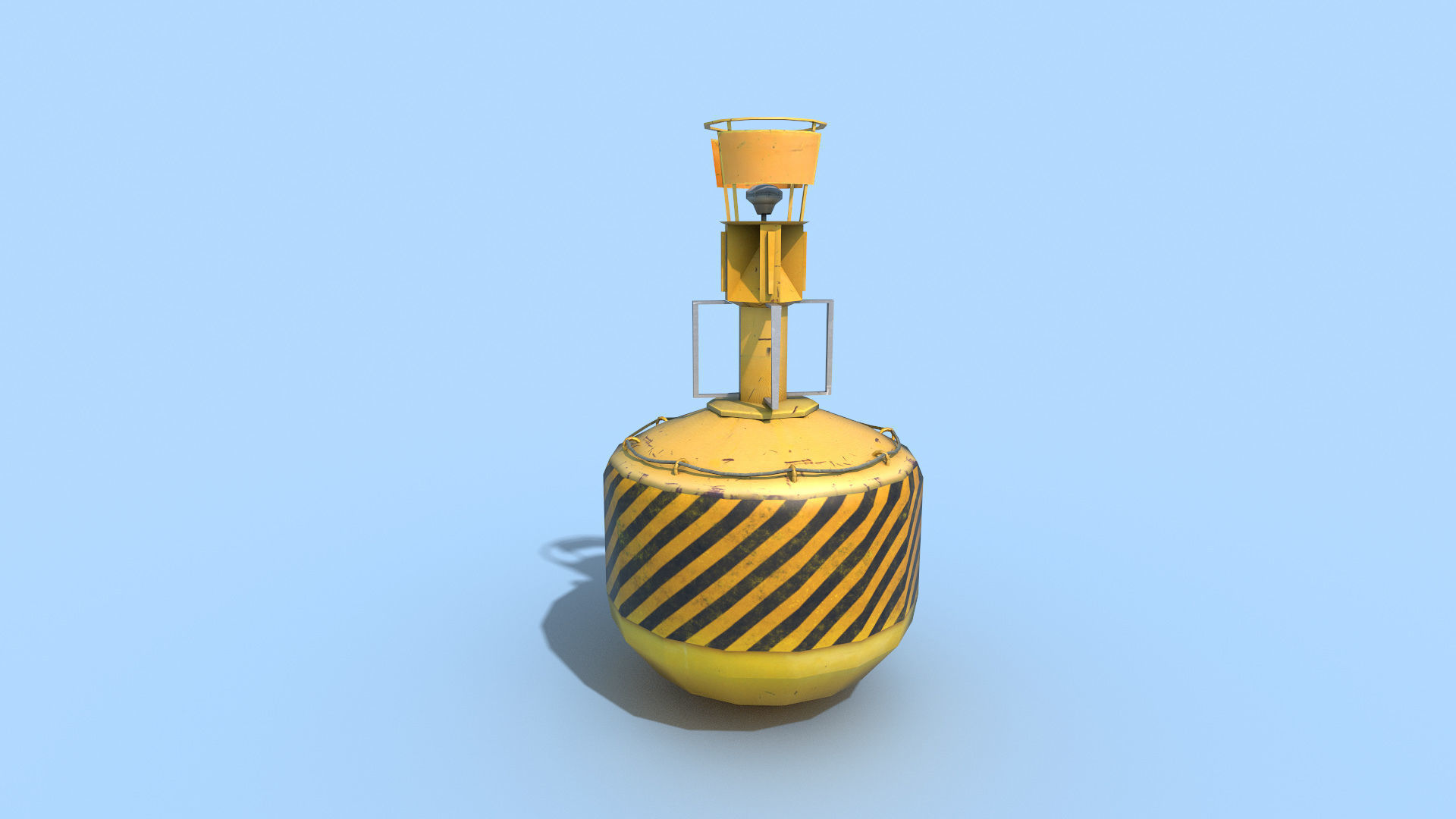 Ocean Buoy Low-poly 3D model_9