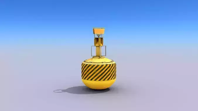 Ocean Buoy Low-poly 3D model
