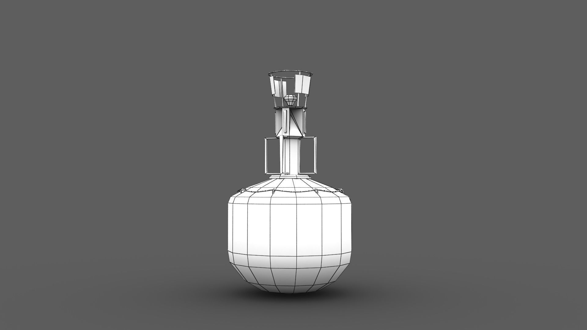 Ocean Buoy Low-poly 3D model_6