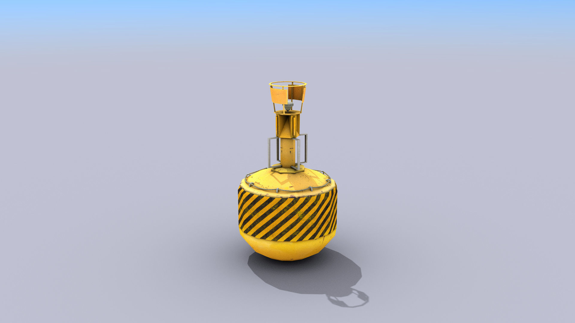 Ocean Buoy Low-poly 3D model_4