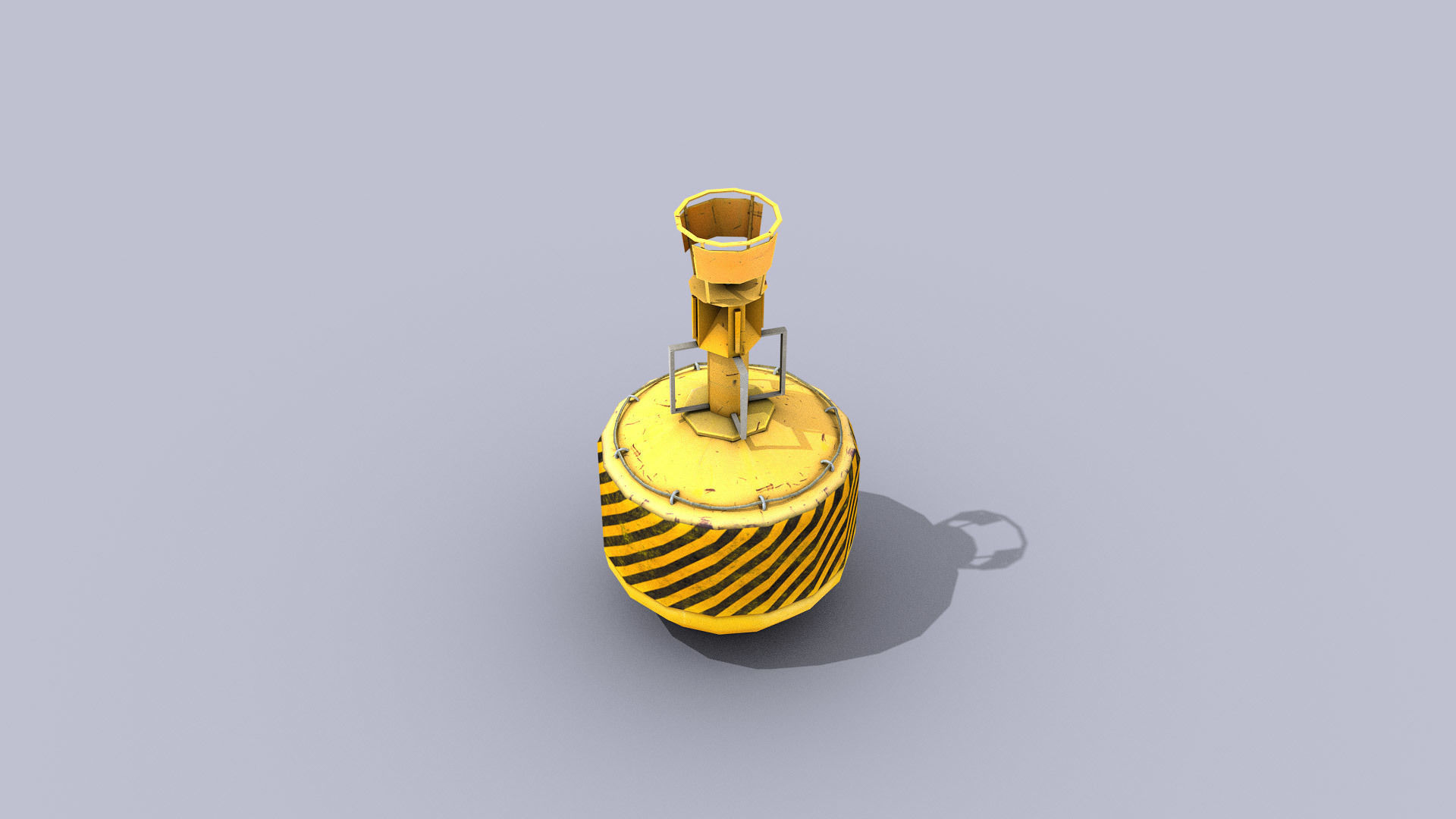 Ocean Buoy Low-poly 3D model_3