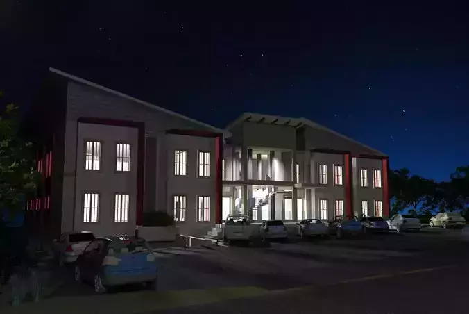 Doctor Offices Low-poly 3D model