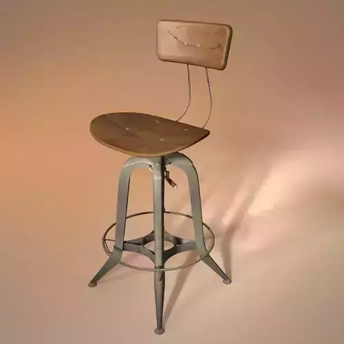 stool old factory stool