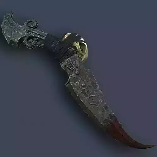 Fantasy dagger Low-poly 3D model