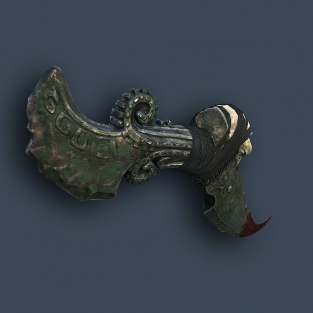 Fantasy dagger Low-poly 3D model_3