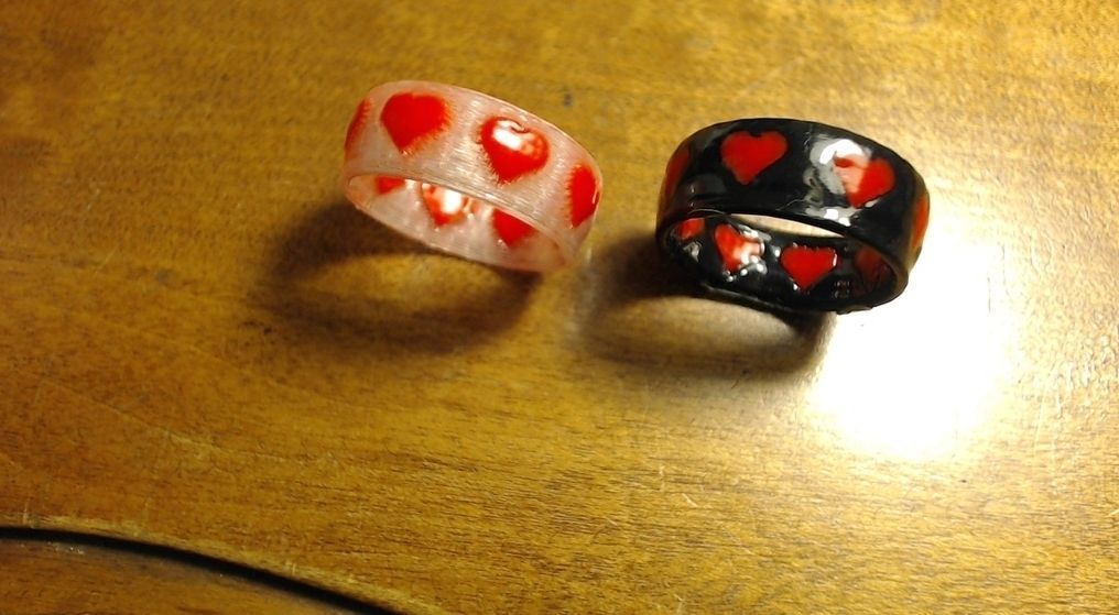 Dual-Color Heart Ring 3D print model_1