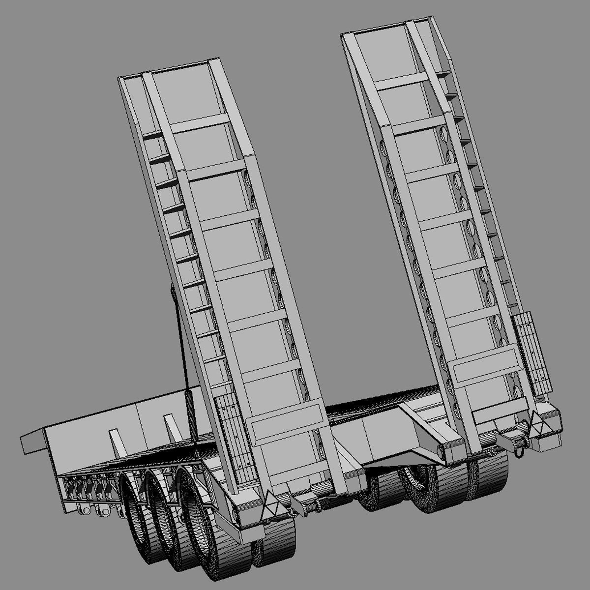 Gooseneck Trailer 3D model_5
