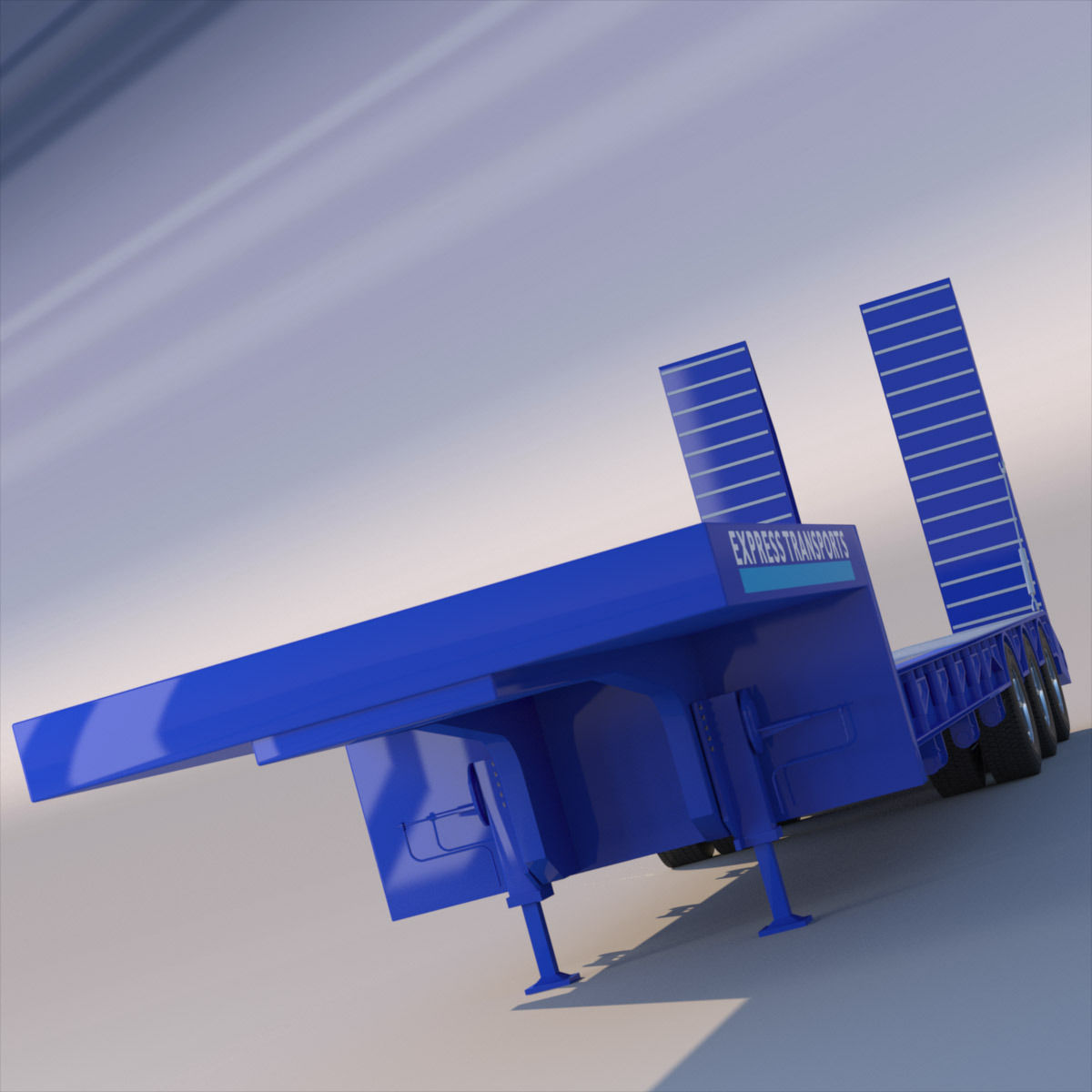Gooseneck Trailer 3D model_3