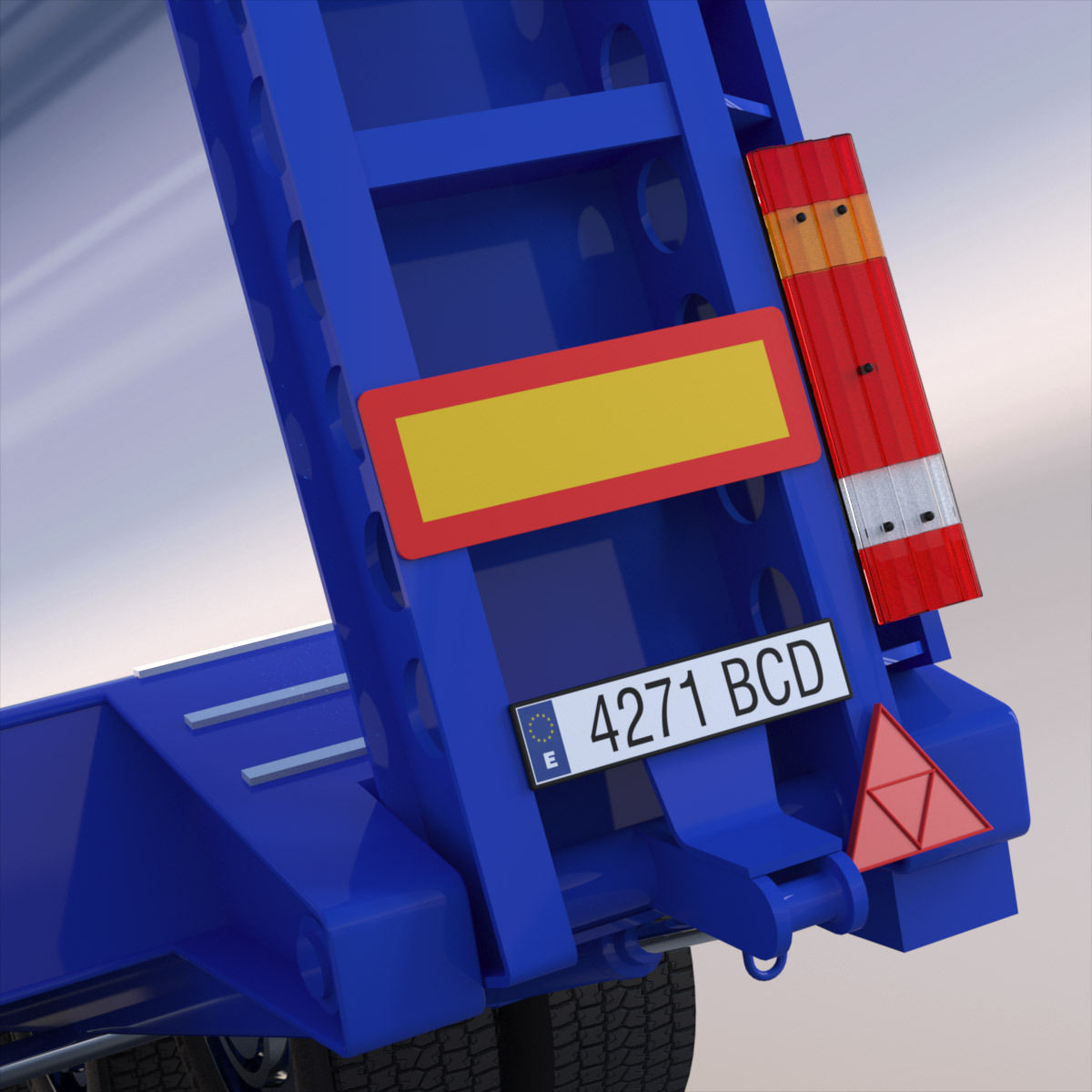 Gooseneck Trailer 3D model_7