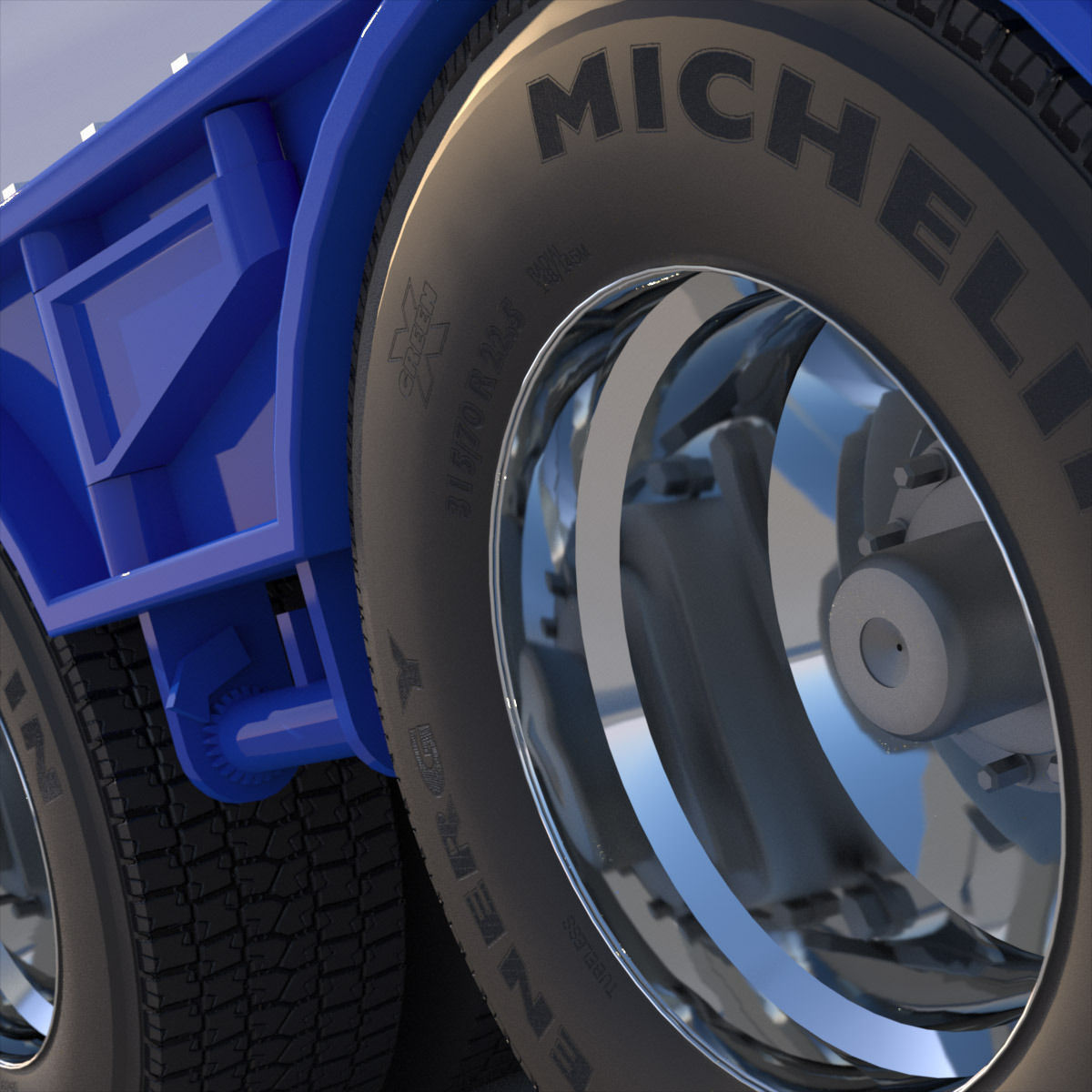 Gooseneck Trailer 3D model_8