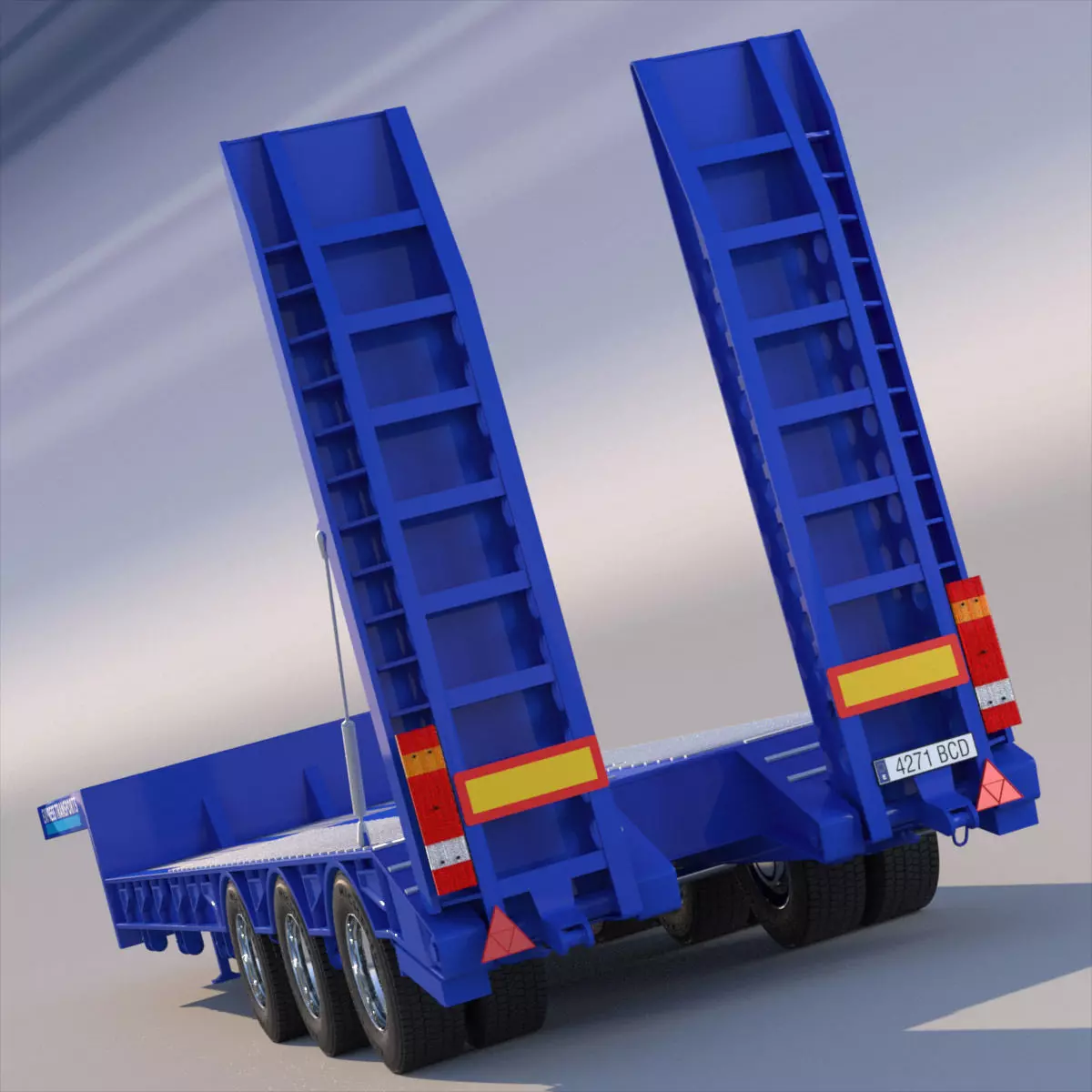Gooseneck Trailer 3D model_0