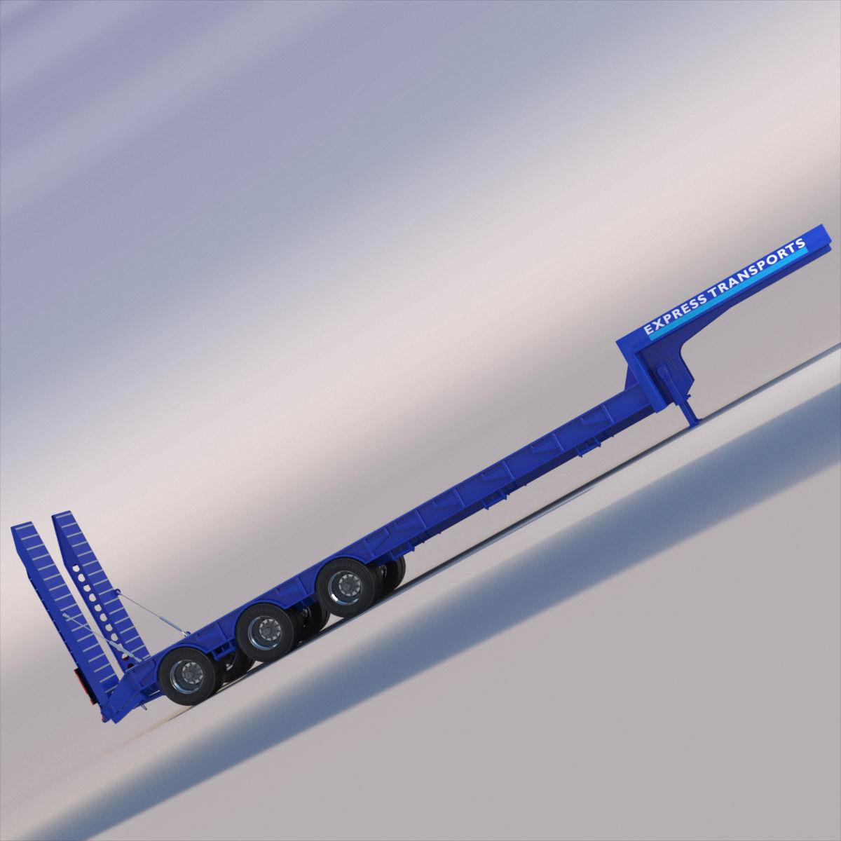 Gooseneck Trailer 3D model_6