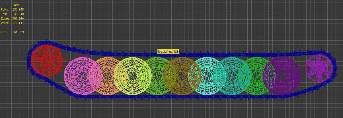 World War 2 tanks tracks Free 3D model_4