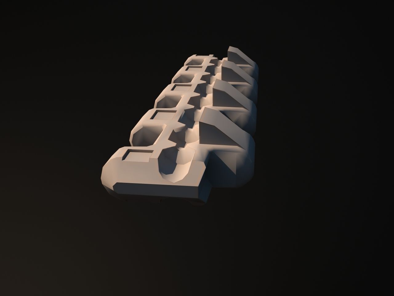 World War 2 tanks tracks Free 3D model_3