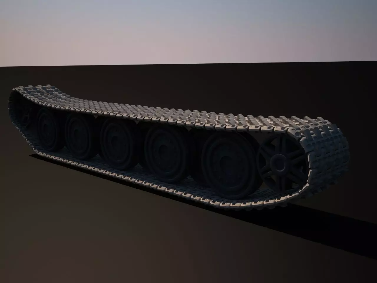 World War 2 tanks tracks Free 3D model_0