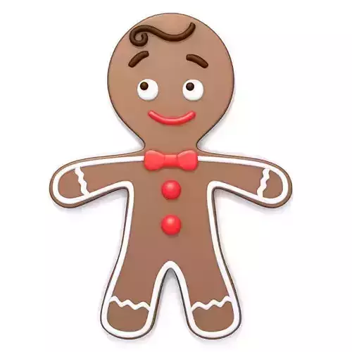 Gingerbread man 3D model