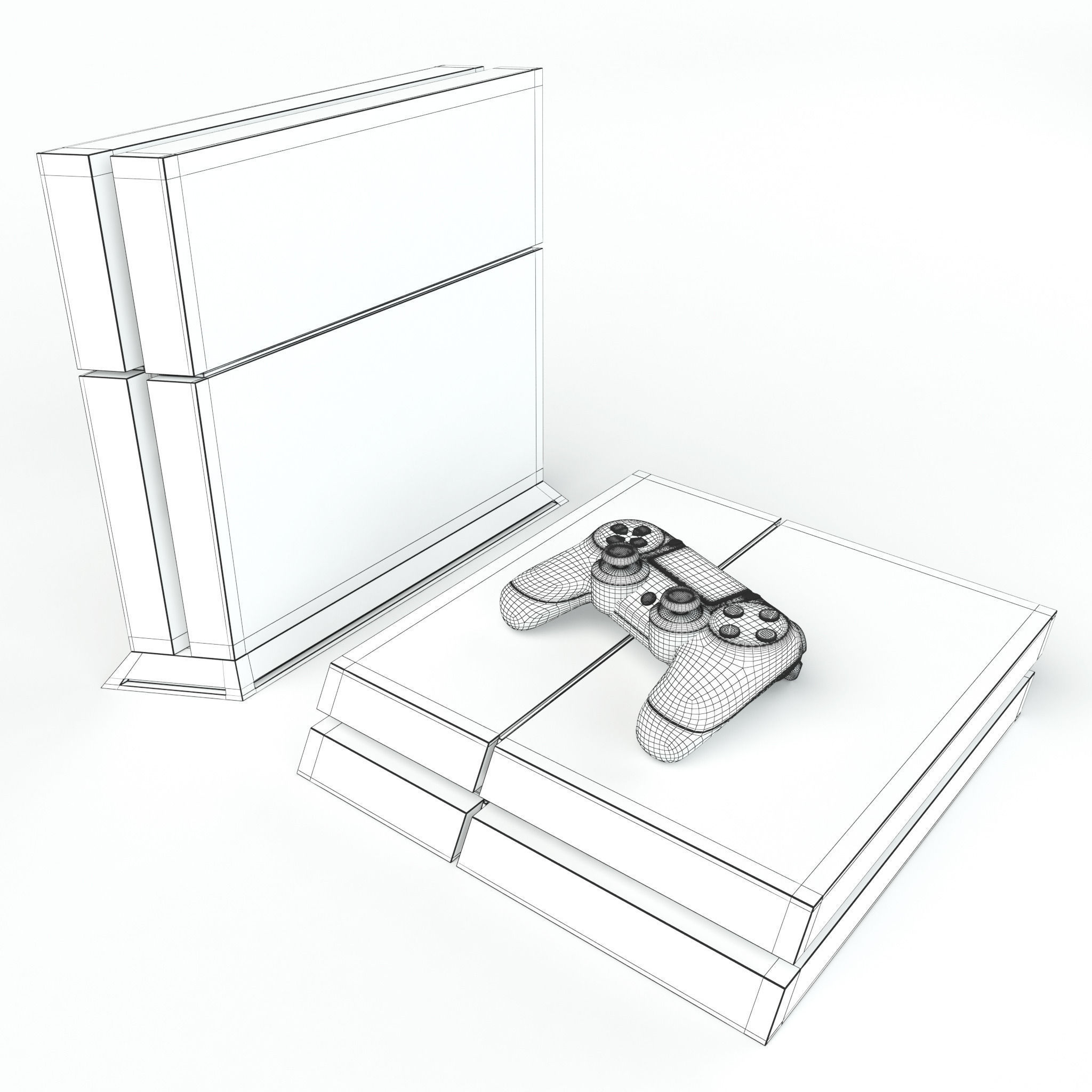 Sony PlayStation 4 3D model_16