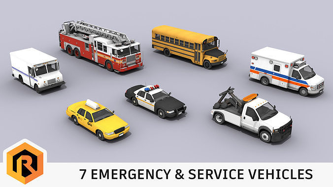 Cars Pack 01 Low-poly 3D model