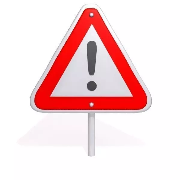 Warning sign  3D model_0