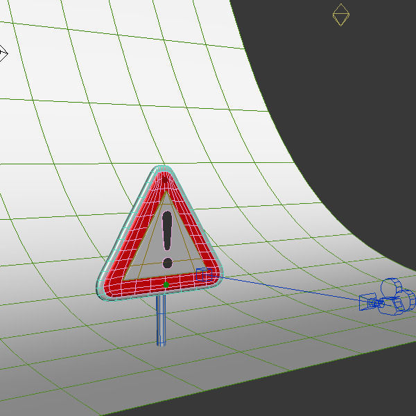 Warning sign  3D model_1