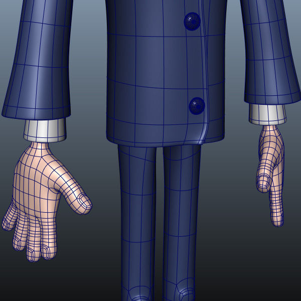 Businessman cartoon 3D model_12