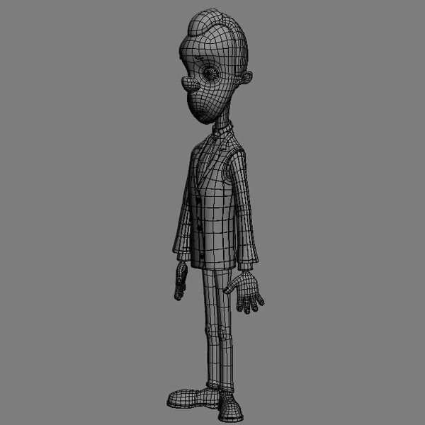 Businessman cartoon 3D model_7