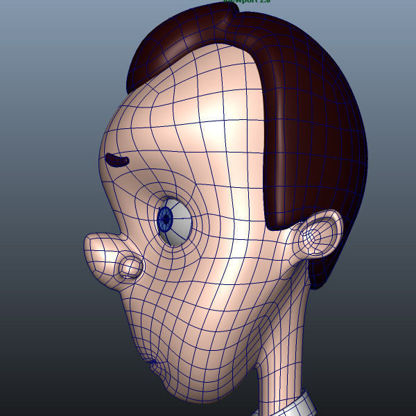 Businessman cartoon 3D model_13