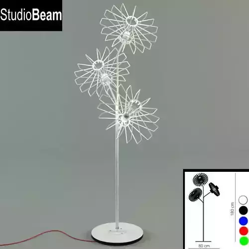 Diamond floor Studio Beam 3D model