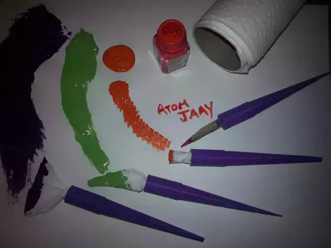Paper Towel Paint Brush V2 Free 3D print model