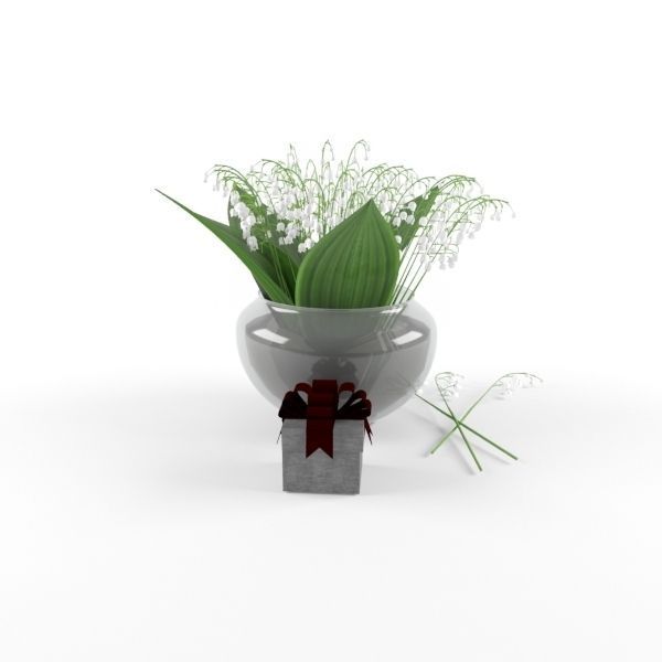 Lily of the valley 3D model_4