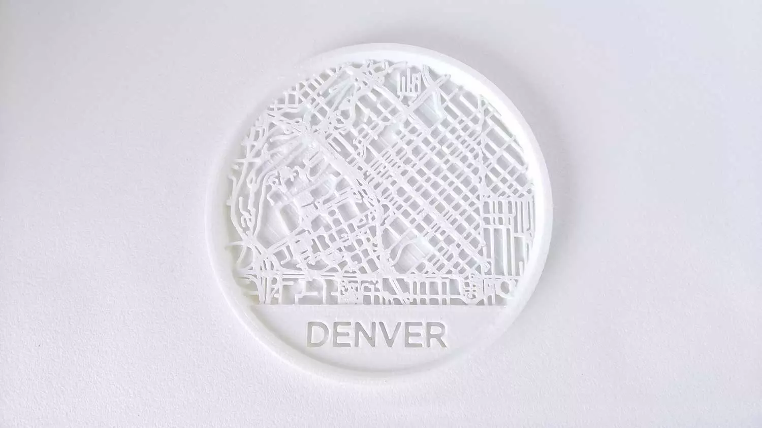 028a - Drink Coaster - Denver Map -  3D print model_0