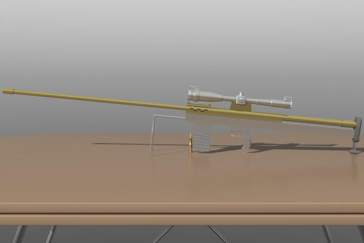 sniper 50bmg Low-poly 3D model_4