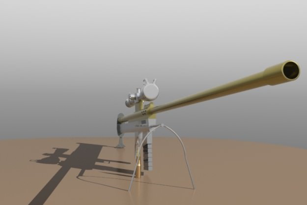 sniper 50bmg Low-poly 3D model_1