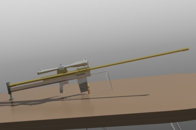 sniper 50bmg Low-poly 3D model_2