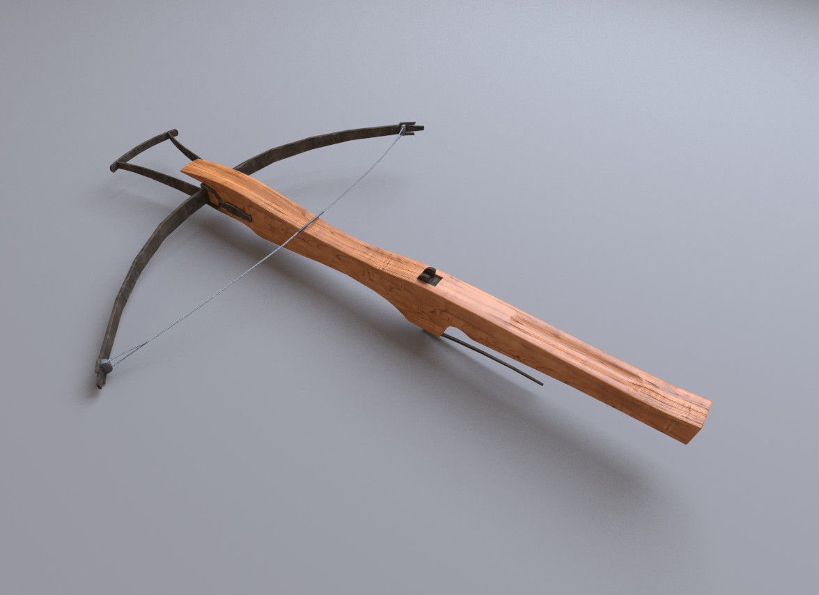 medieval crossbow 3D model_3