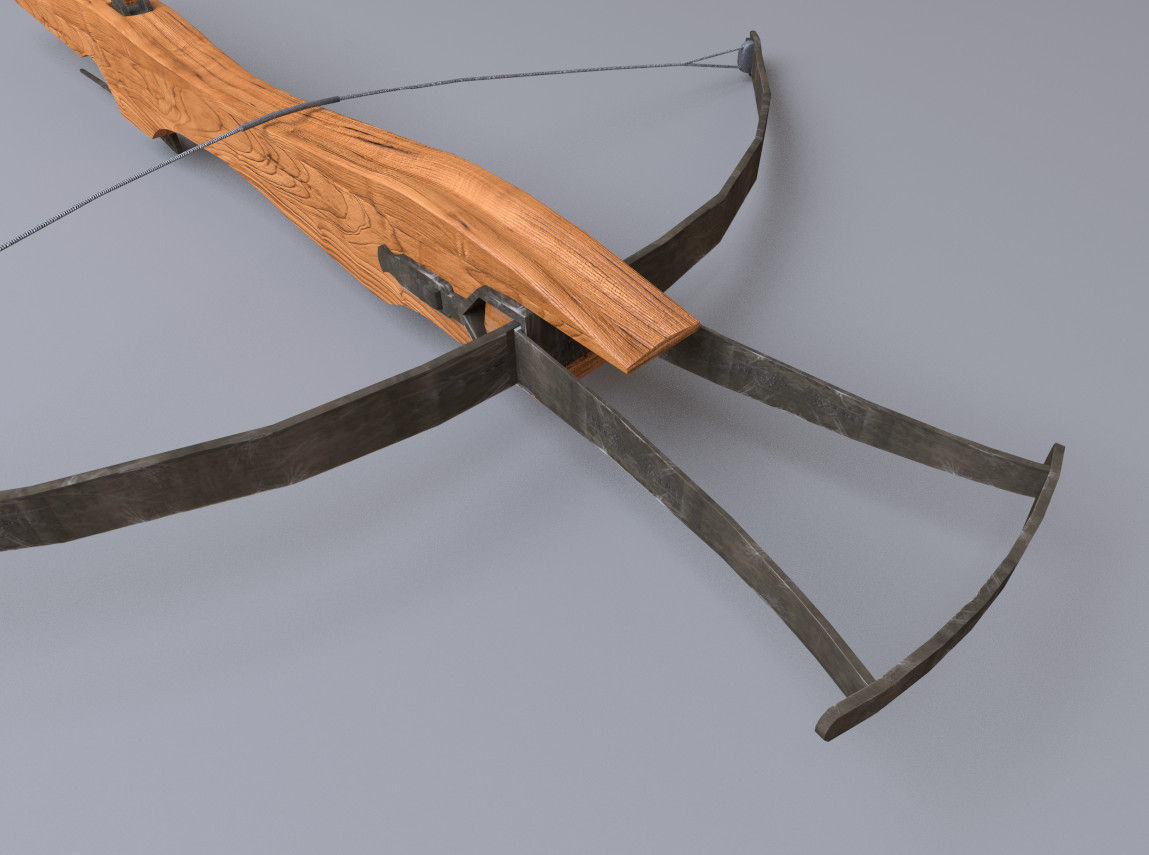 medieval crossbow 3D model_5