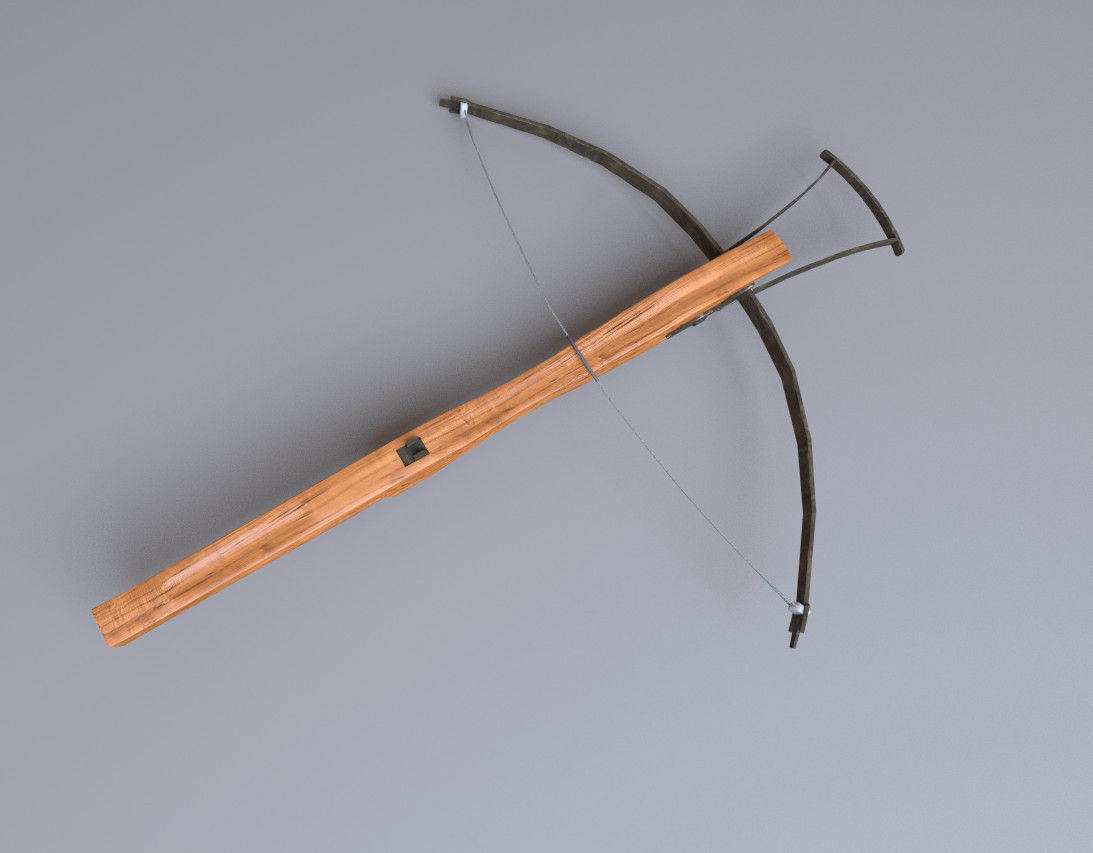 medieval crossbow 3D model_2