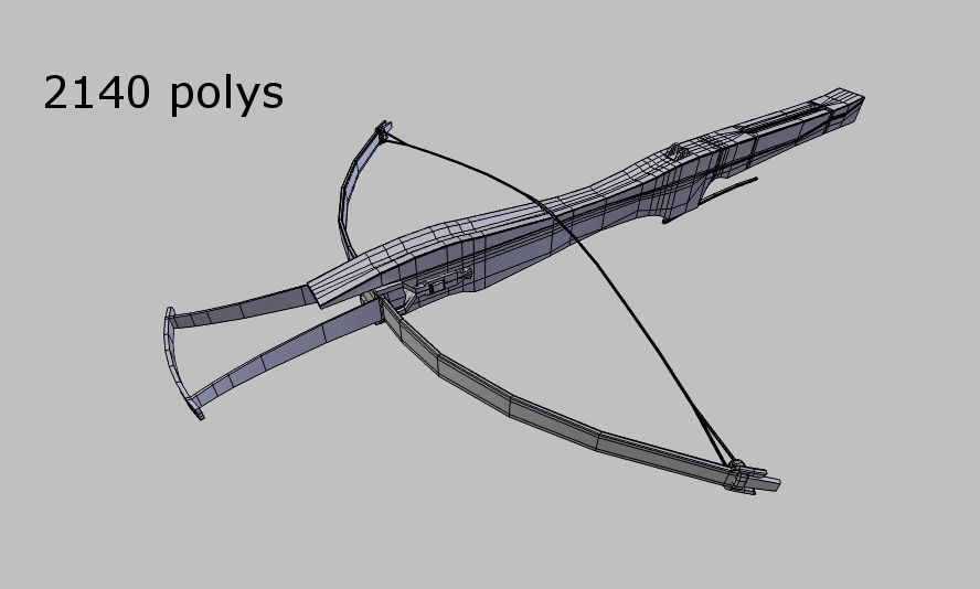 medieval crossbow 3D model_6