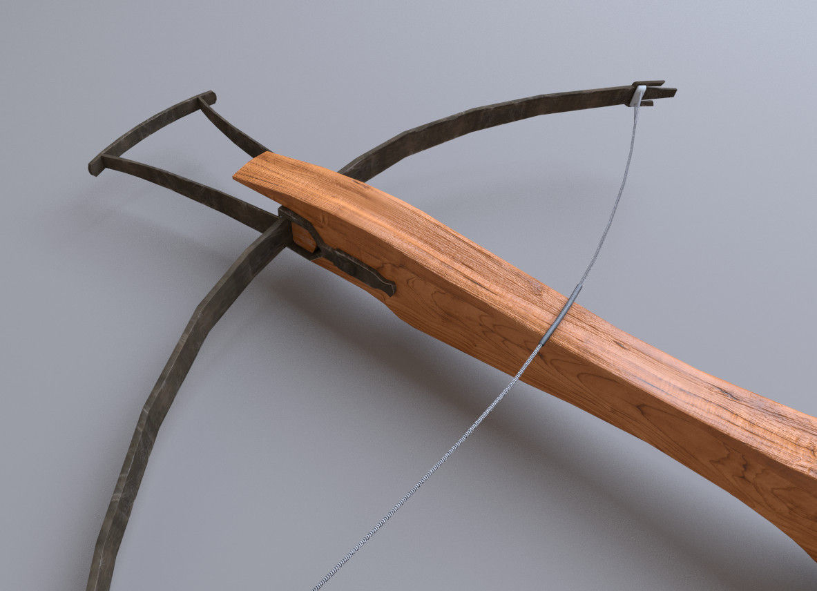 medieval crossbow 3D model_4
